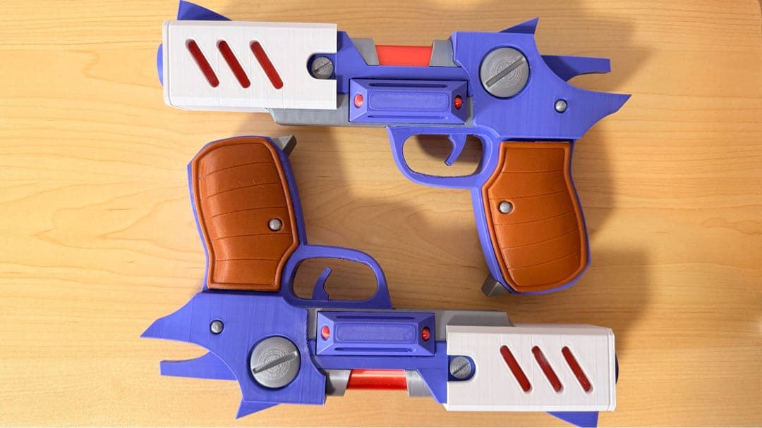 1/1 アクセルの銃 x2｜ロックマンX風｜完全色分け｜モデルガン｜コスプレ用