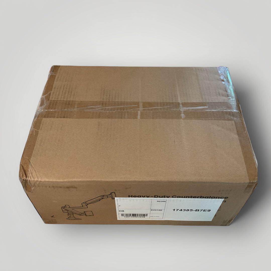 【訳あり】モニターアーム デュアル 2画面 17～49インチ ガススプリング 白