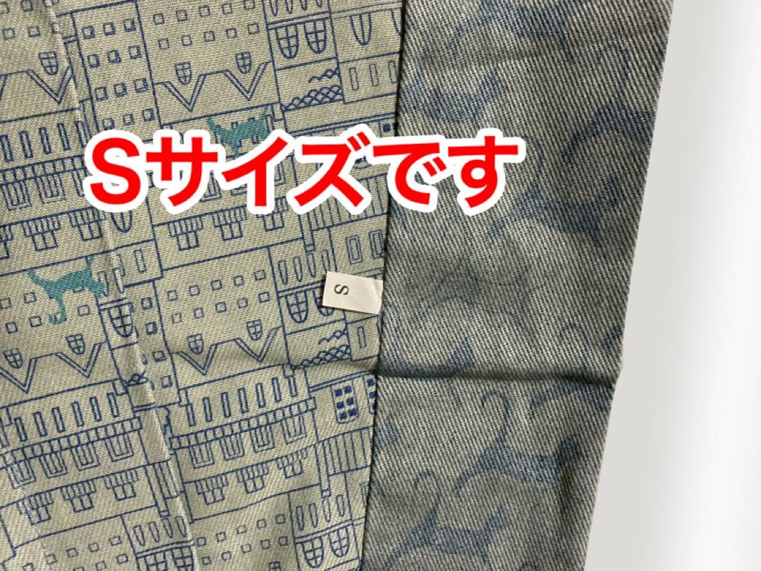 ゴフクヤサンドットコム 居内商店 猫柄 デニム着物 (単衣着物) Sサイズ