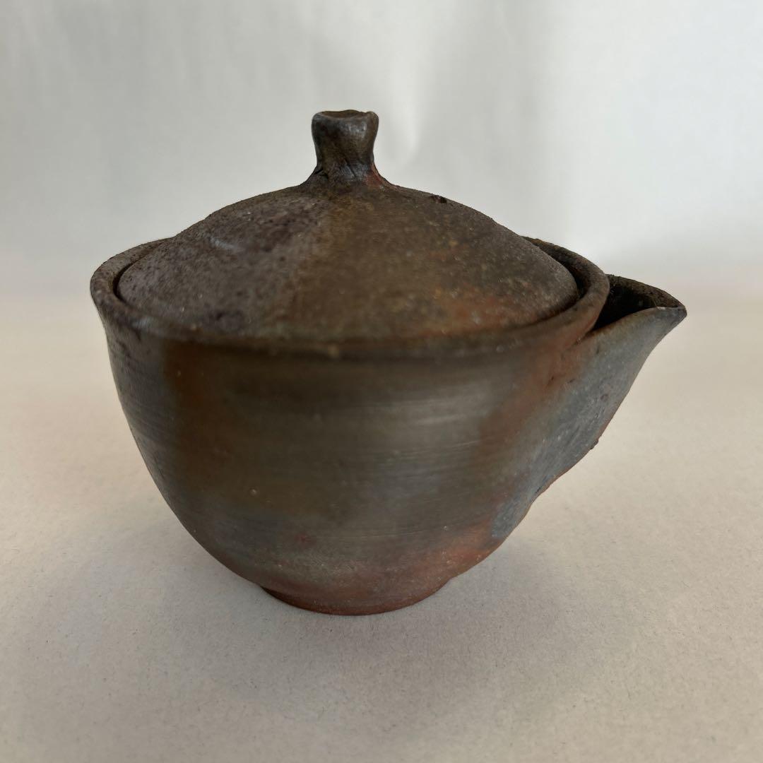 『値引き』【珍しい】備前焼　人間国宝　藤原啓　作　宝瓶　急須