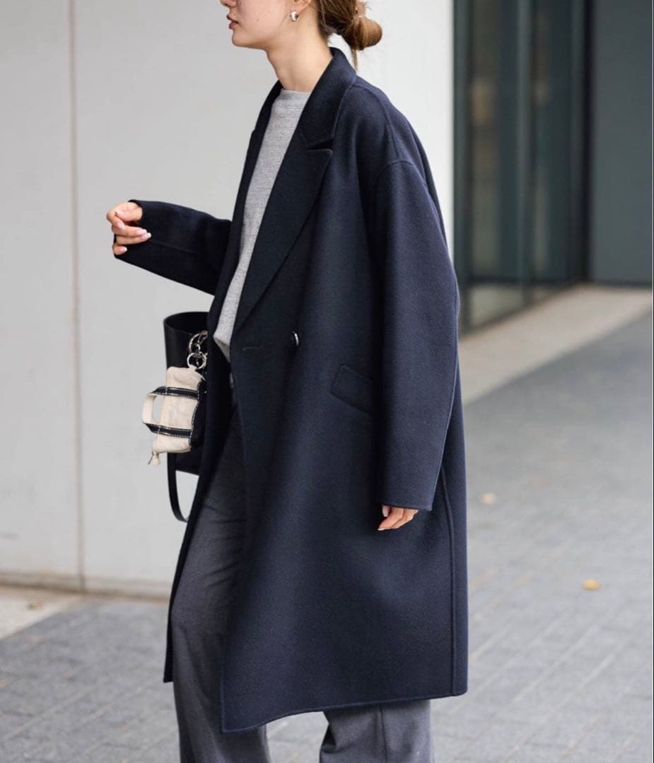 【新品未使用】25.12.22購入FRAMeWORK ダブルブレストコート 38