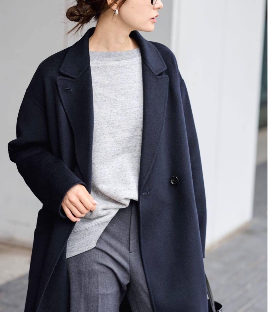 【新品未使用】25.12.22購入FRAMeWORK ダブルブレストコート 38