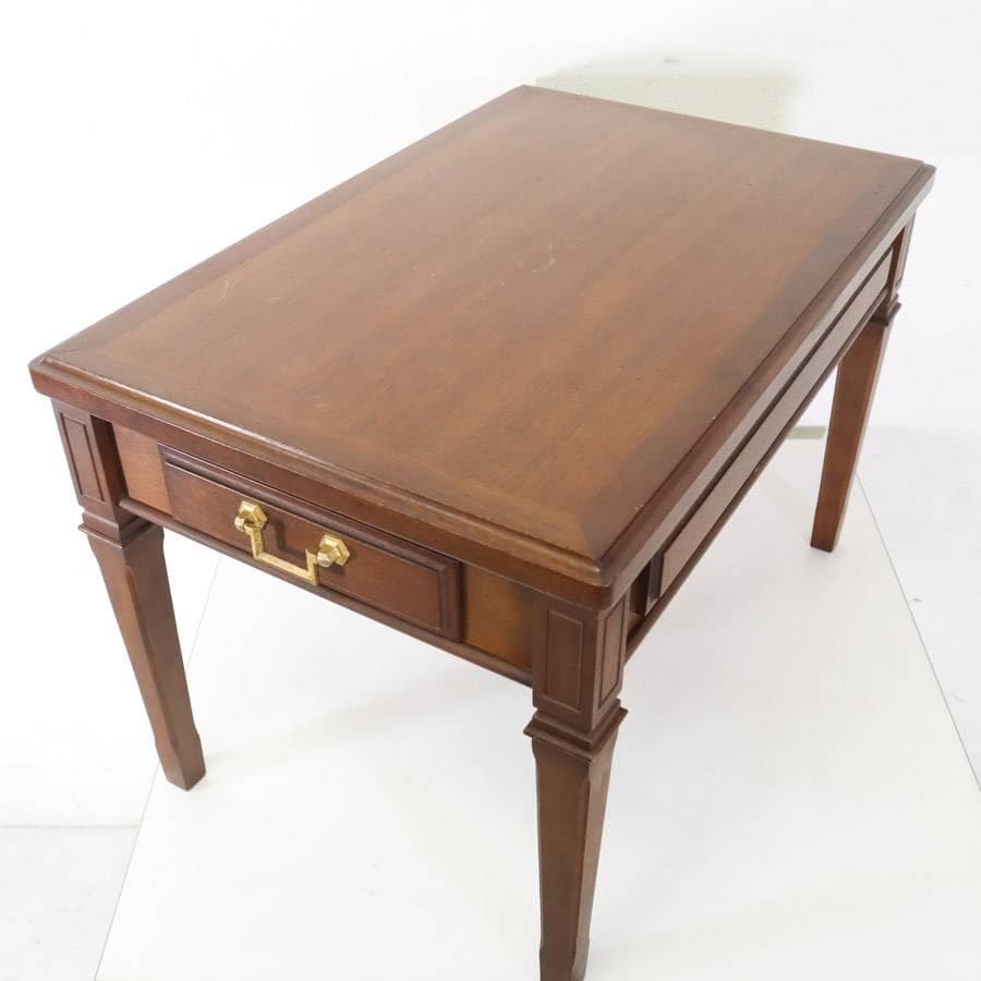 マルニ木工 地中海 サイドテーブル 引き出し付き アンティーク調 高級家具