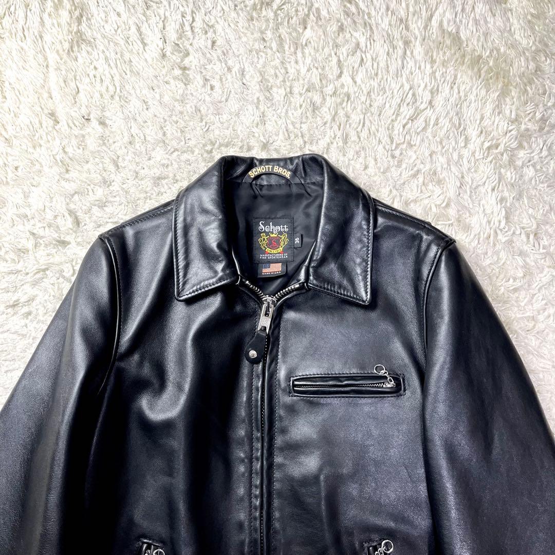 美品/現行✨ショット シングルライダース レザージャケット 103us 36