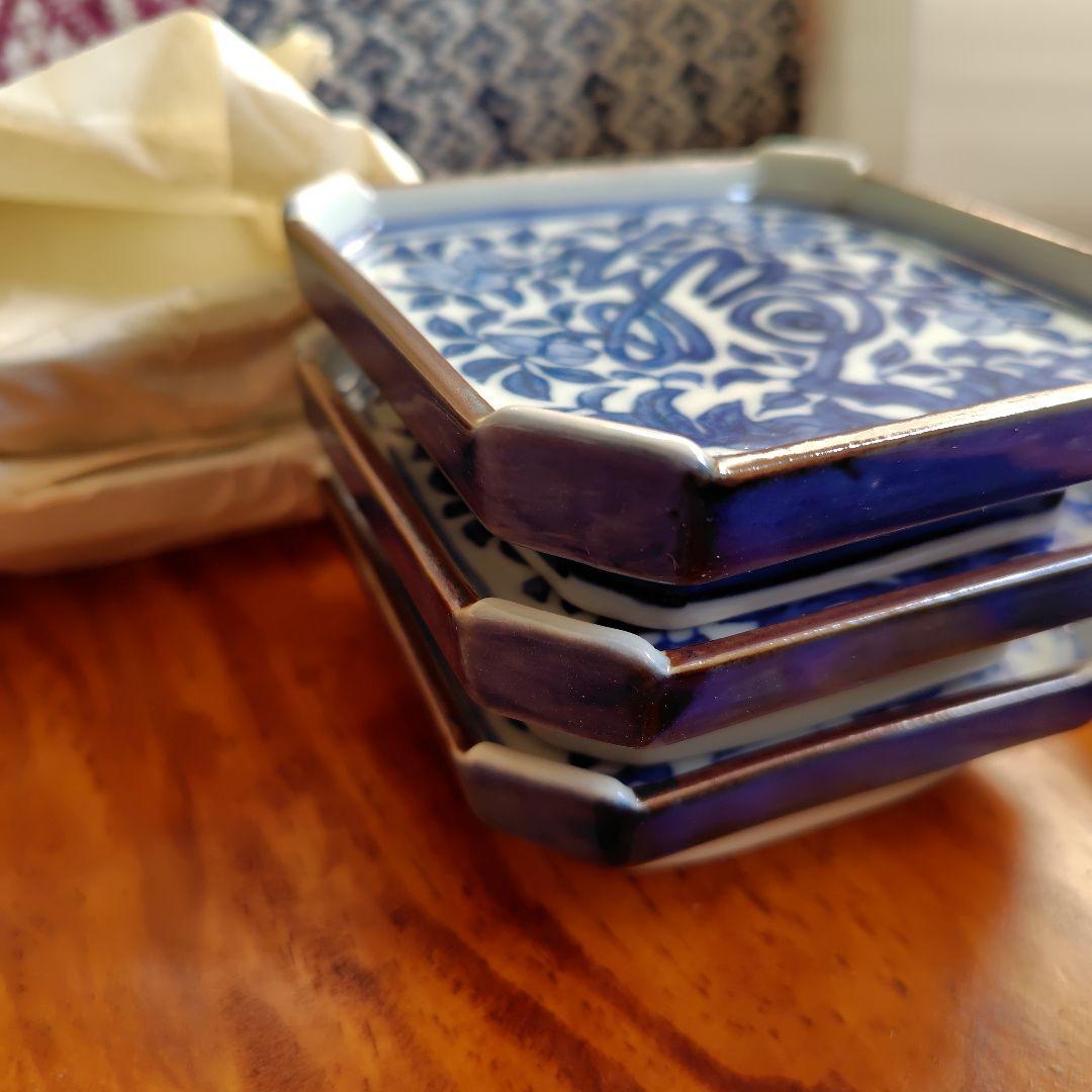 九谷焼　膳皿５客【縁起物】