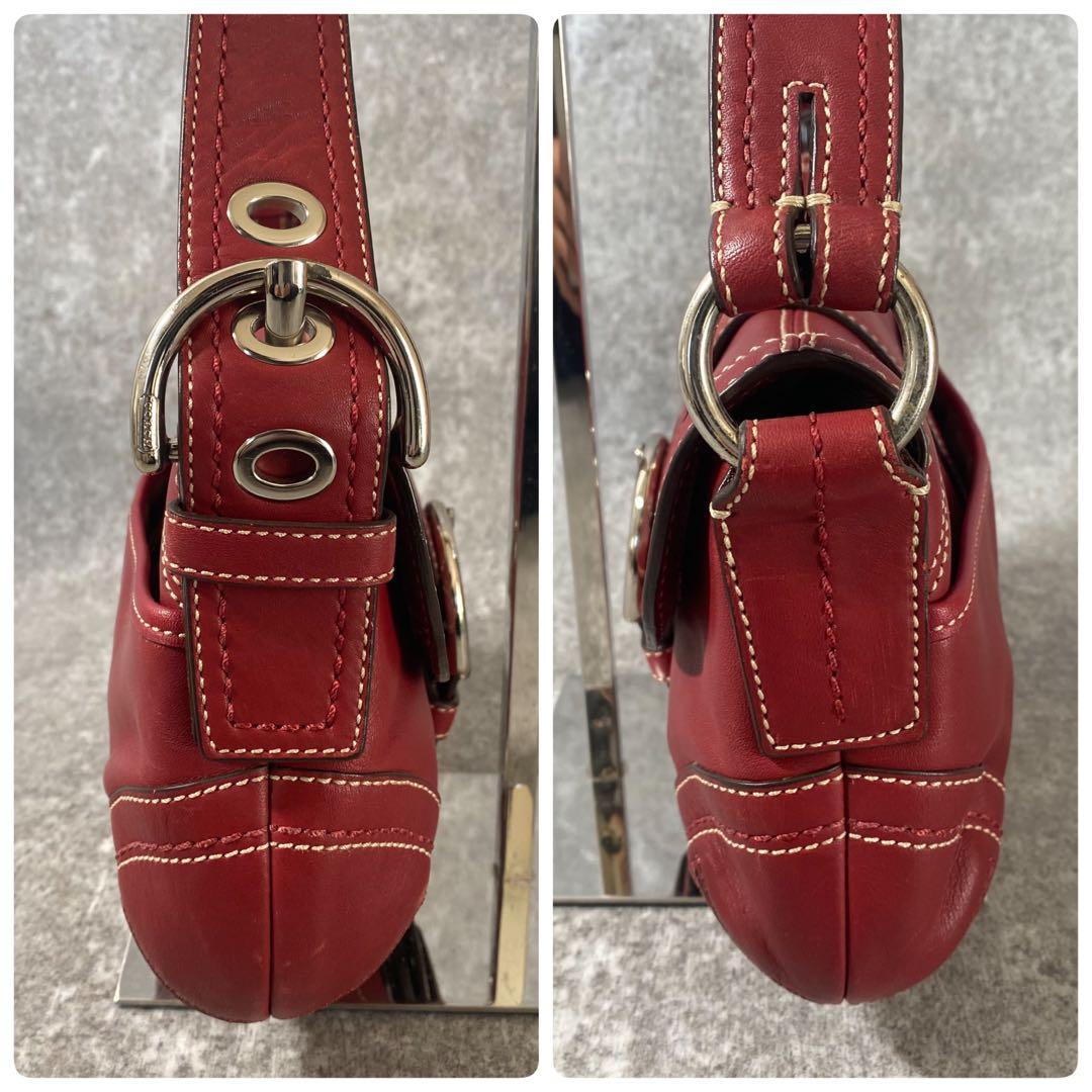 バッグ Coach Soho RED Signature Shoulder Bag
