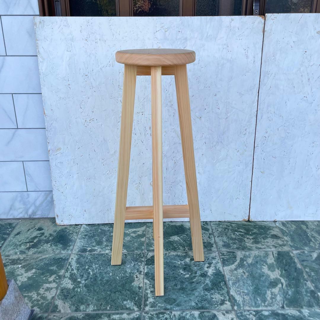 Fork　カウンターチェアー　木製スツール　丸椅子