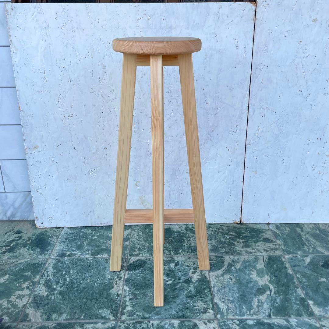 Fork　カウンターチェアー　木製スツール　丸椅子