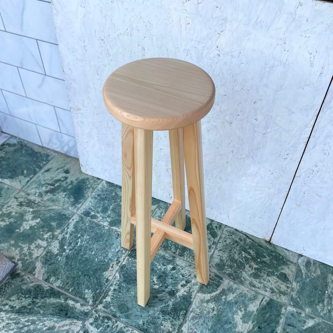 Fork　カウンターチェアー　木製スツール　丸椅子