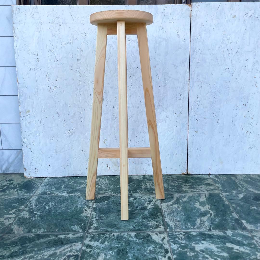 Fork　カウンターチェアー　木製スツール　丸椅子