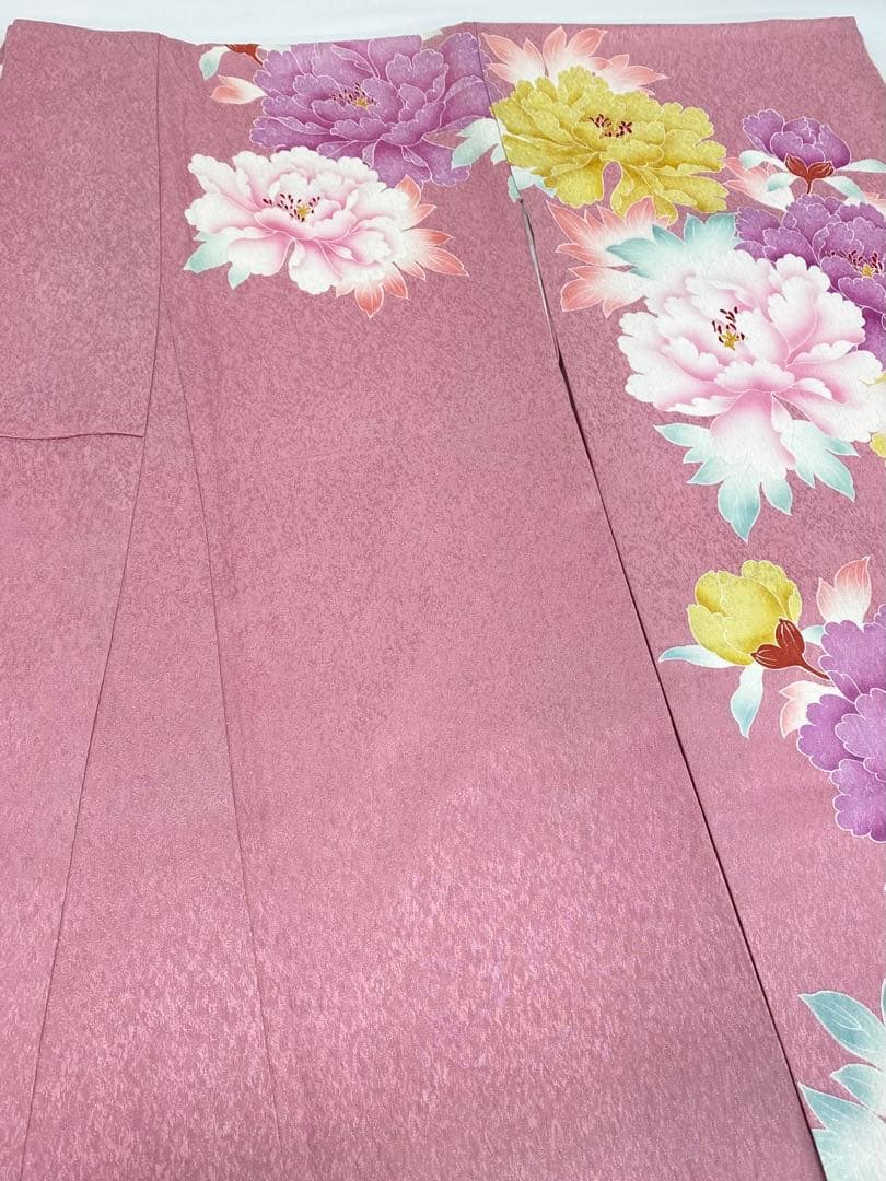 振袖 豪華 銀通し 刺繍 紋意匠 牡丹 身丈166cm 撥水加工済