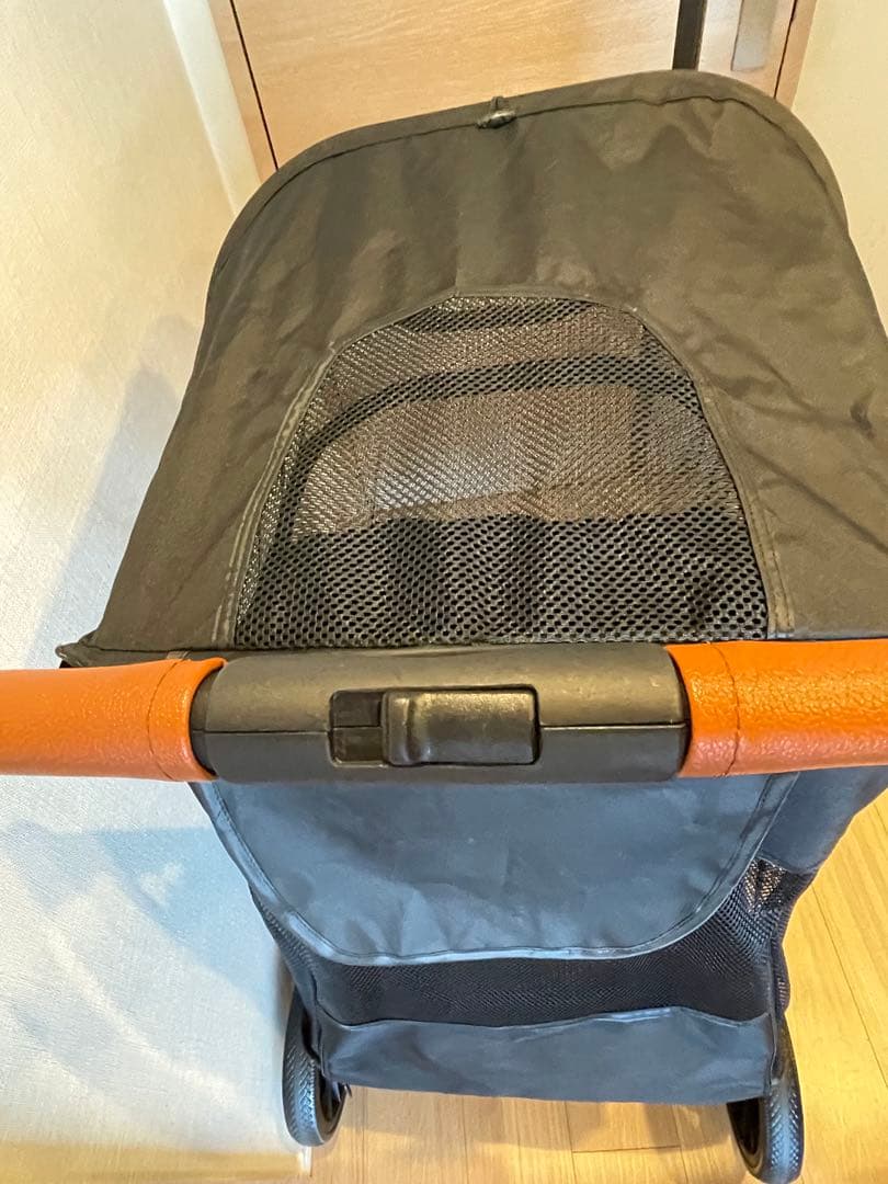 ※訳あり ブラック ペットカート 折りたたみ式