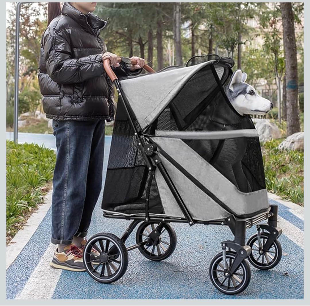 ※訳あり ブラック ペットカート 折りたたみ式