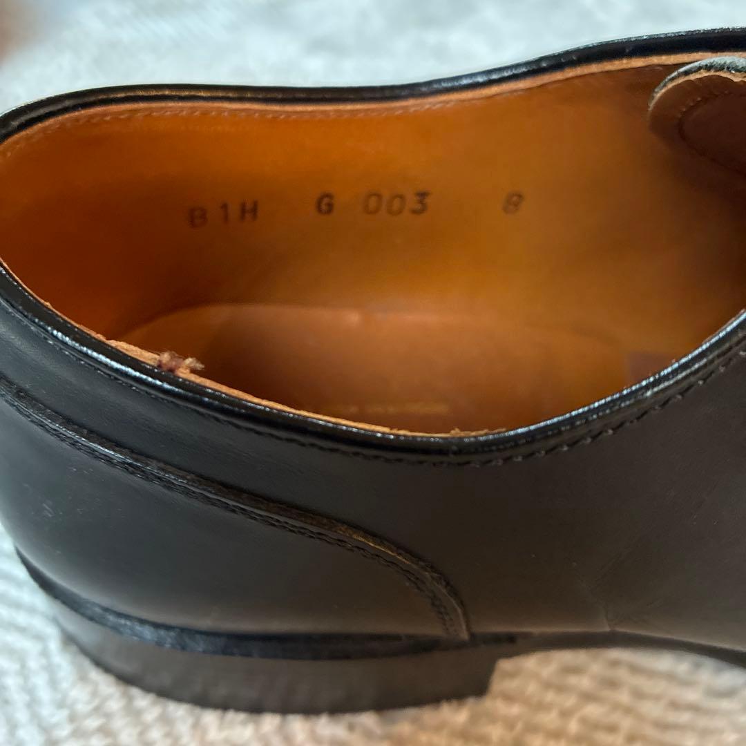 ユナイテッドアローズブラックレザー ドレスシューズ Uチップ