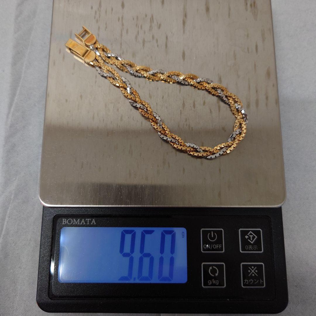 K18＋Pt850ブレスレット　約9.6g