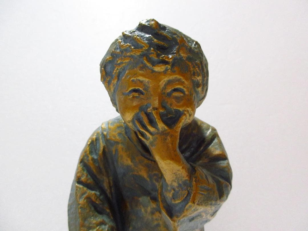 北村西望 ブロンズ像「喜ぶ少女」置物 / アート 美術品