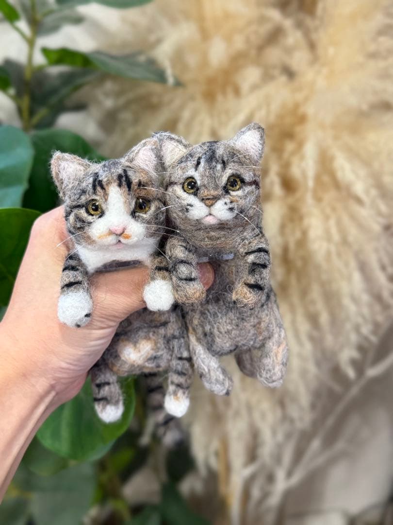 羊毛うちの子　クリップペット　マスコット　ペット　うちの子　プレゼント