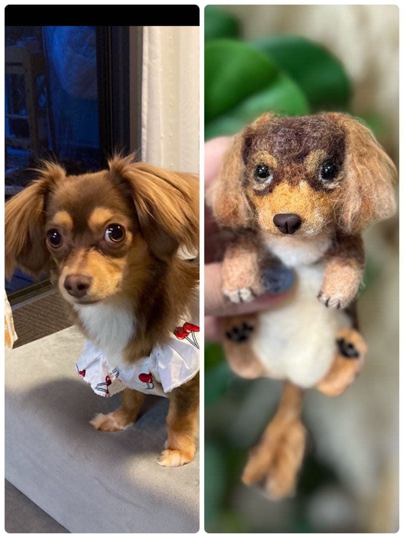 羊毛うちの子　クリップペット　マスコット　ペット　うちの子　プレゼント