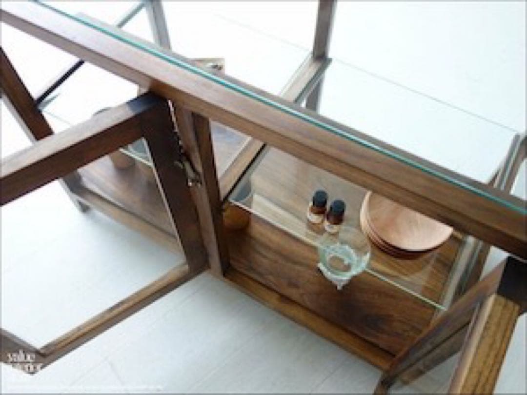 【10000000】チーク総無垢 ガラスパンケース’80W キャビネット