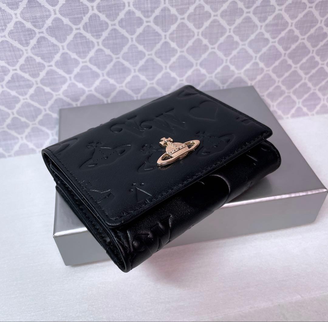 【最新❤︎新品】ヴィヴィアン・ウエストウッド　三折財布 ブラック