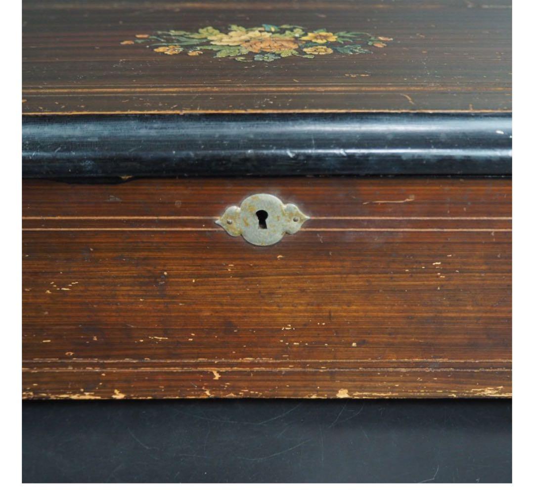 送料無料博物館級19世紀半ば頃スイス製オルゴール　稼働品幅48ｃｍ重8.3ｋｇ★