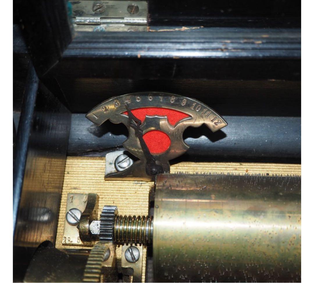 送料無料博物館級19世紀半ば頃スイス製オルゴール　稼働品幅48ｃｍ重8.3ｋｇ★