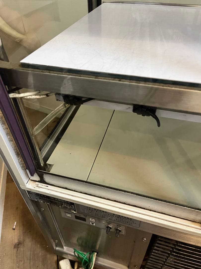 大穂冷蔵ショーケース ステンレス製 ガラス扉付き