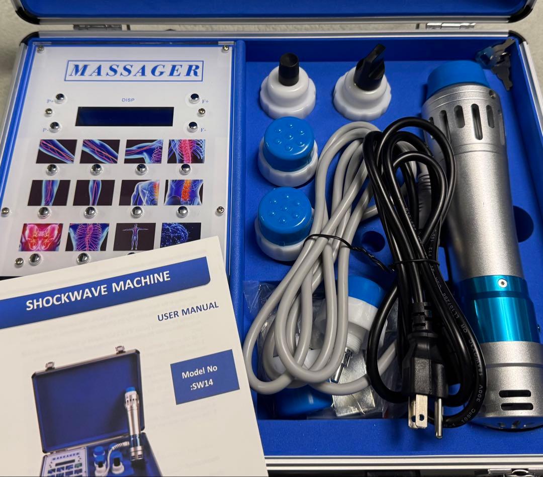 体外衝撃波　電気衝撃波マッサージ機 ポータブルケース付　腰痛　骨折　ED対策