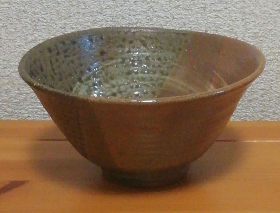 大徳寺書付　趙誠主作　銘『二人静』高麗伊羅保　茶碗　共箱　略歴付　茶道具