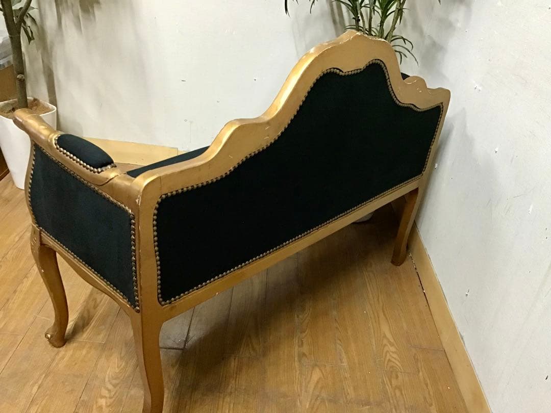 管229☆イタリア製☆アンティーク☆ロココ調☆ベンチソファー