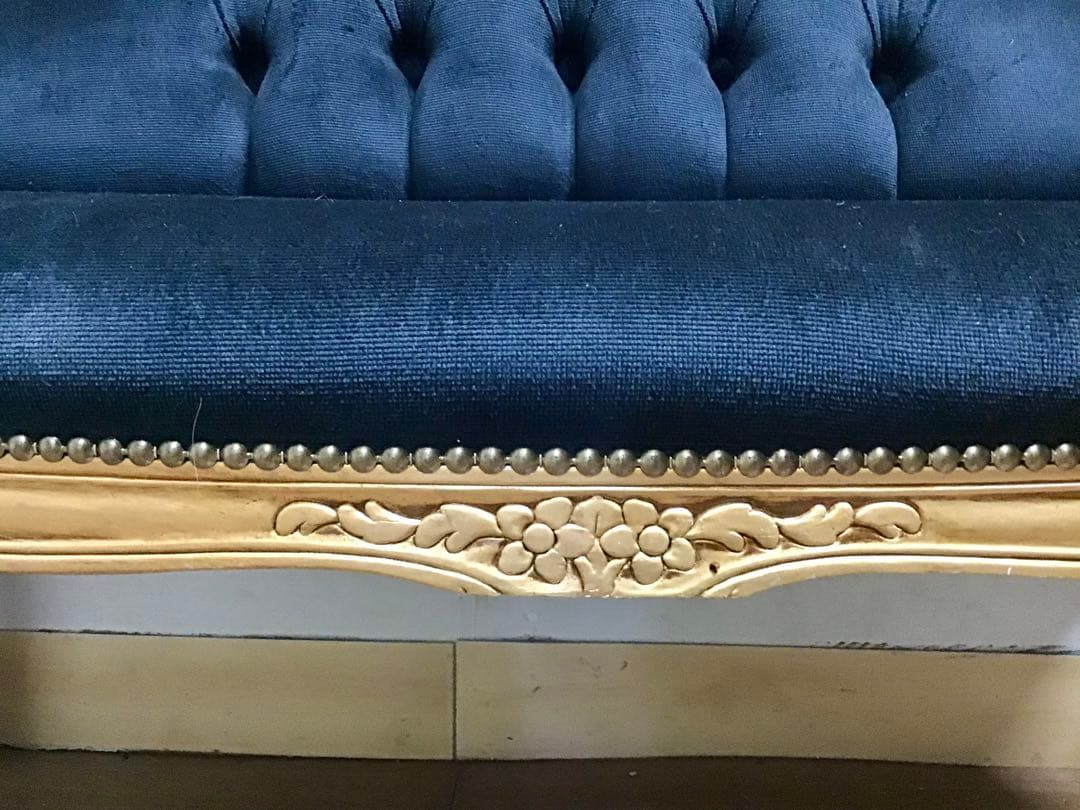 管229☆イタリア製☆アンティーク☆ロココ調☆ベンチソファー