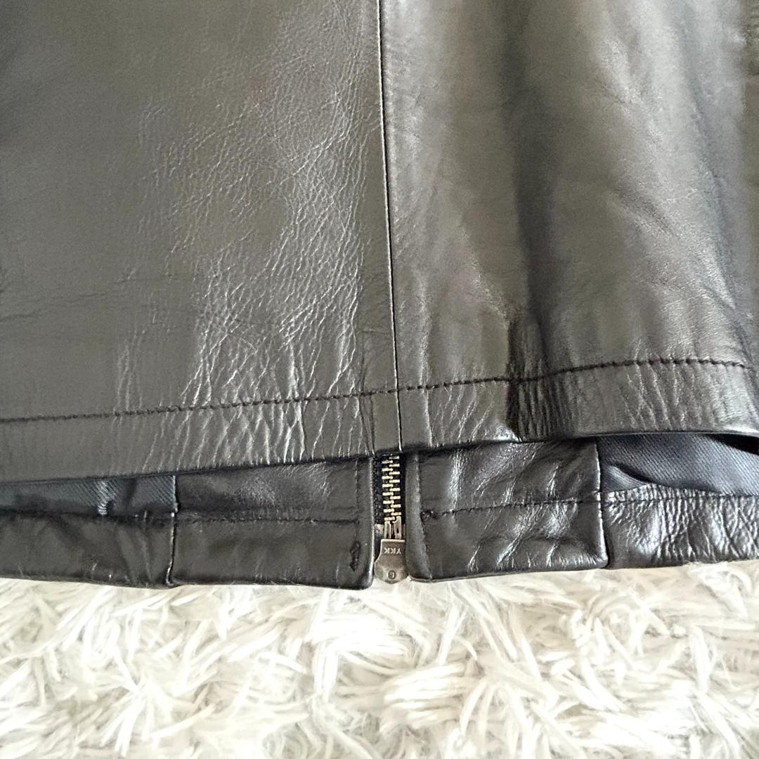 ビューティー&ユース　ユナイテッドアローズ　 レザー ノーカラージャケット M