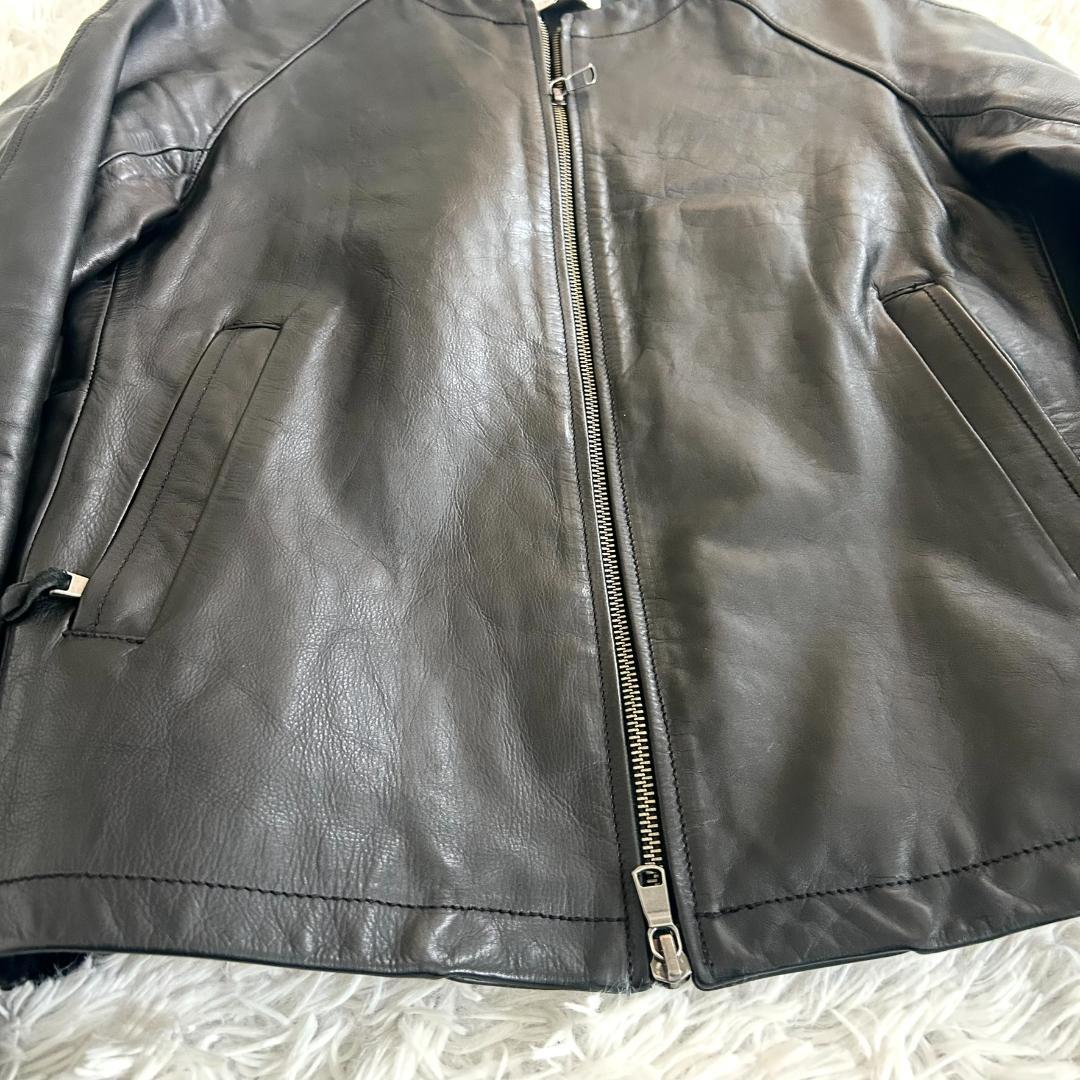 ビューティー&ユース　ユナイテッドアローズ　 レザー ノーカラージャケット M