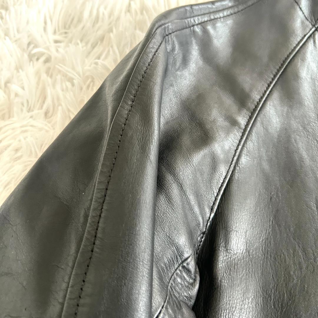 ビューティー&ユース　ユナイテッドアローズ　 レザー ノーカラージャケット M