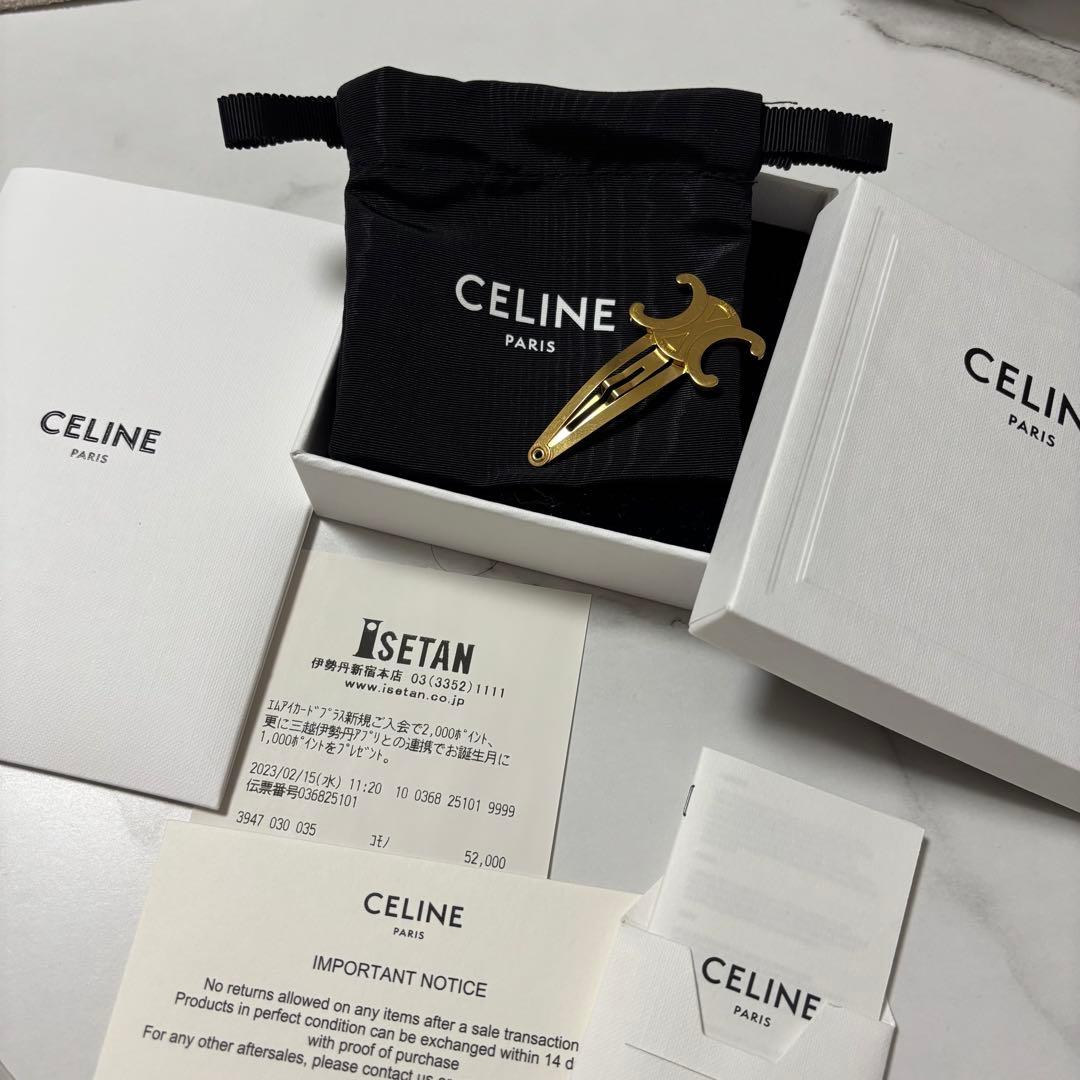 CELINE ヘアピン　ゴールド