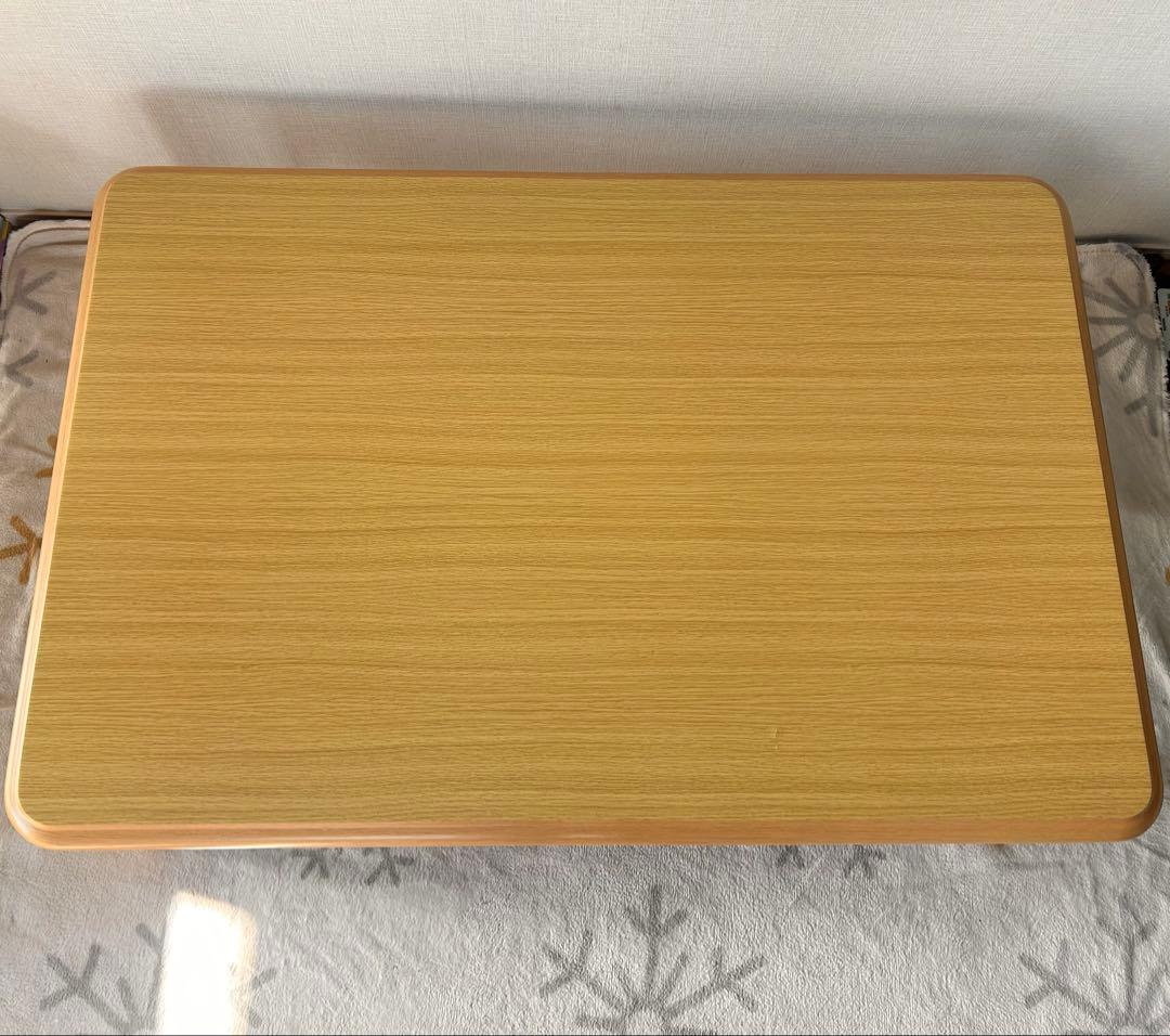 【こたつ付きテーブル】ナチュラル色　高さ調節可