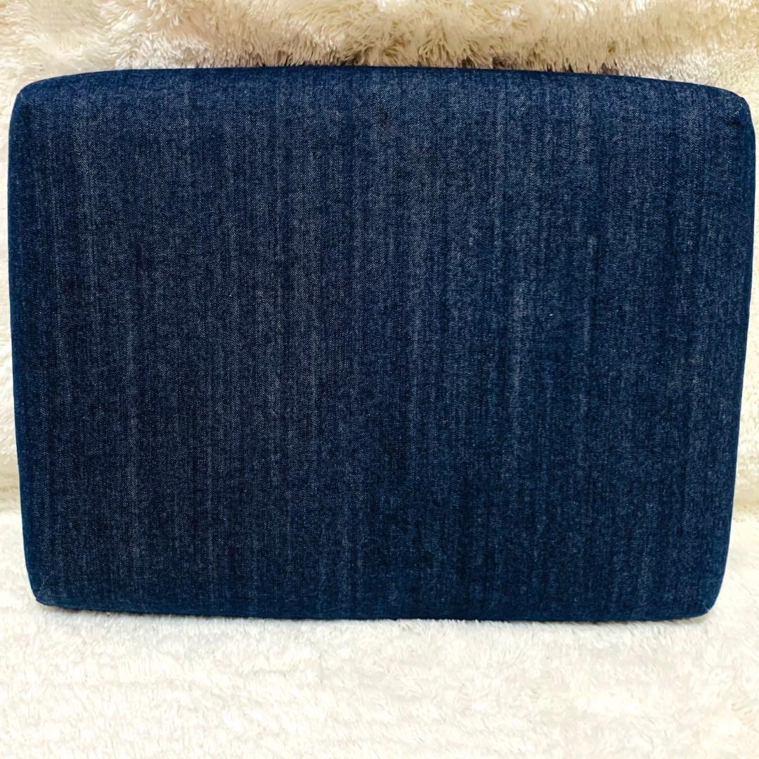 極美品　無印良品 リビングでもダイニングでもつかえるベンチ2 デニムカバー