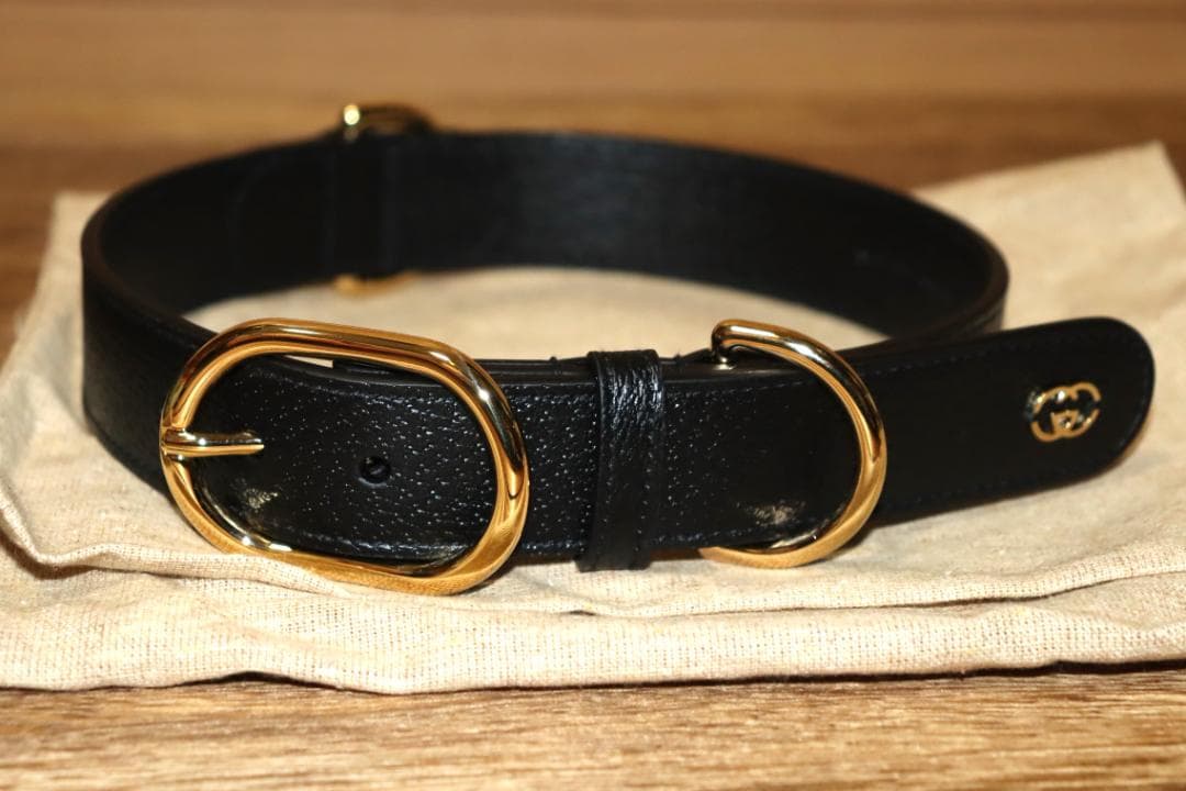 新品 GUCCI ペットコレクション インターロッキングG 首輪 (XL)　Ⓗ