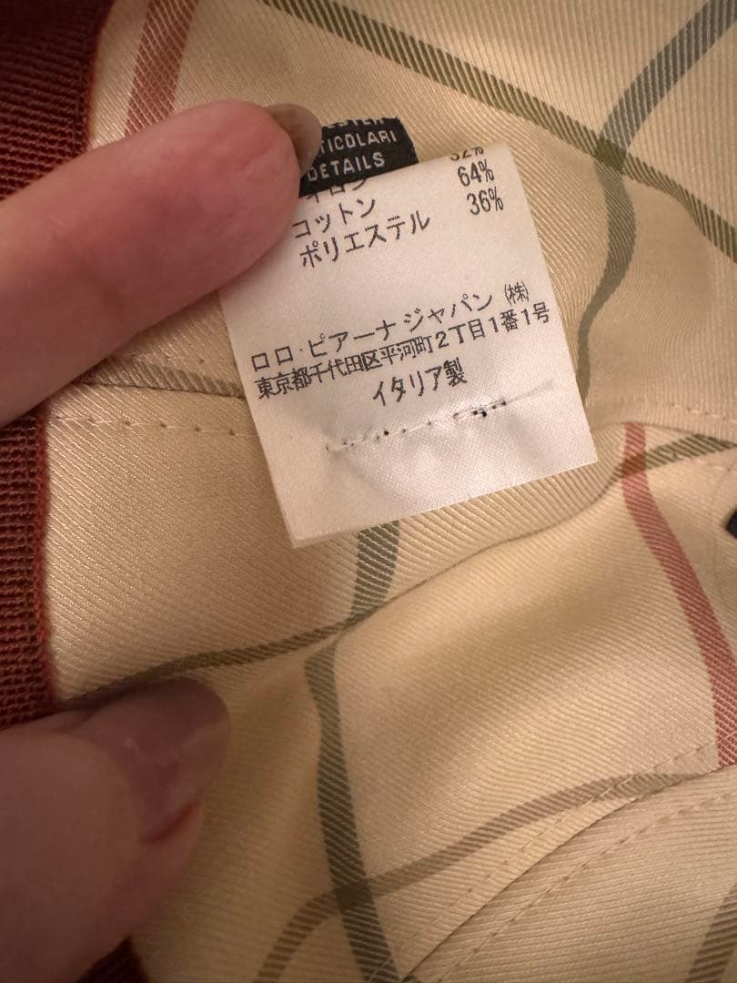 【美品】ロロ・ピアーナ　キャップ　コットン　ラテ色　サイズＬ