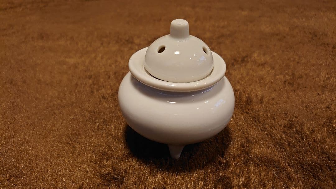 李朝　白磁　香炉　三足　蔵出し　1客