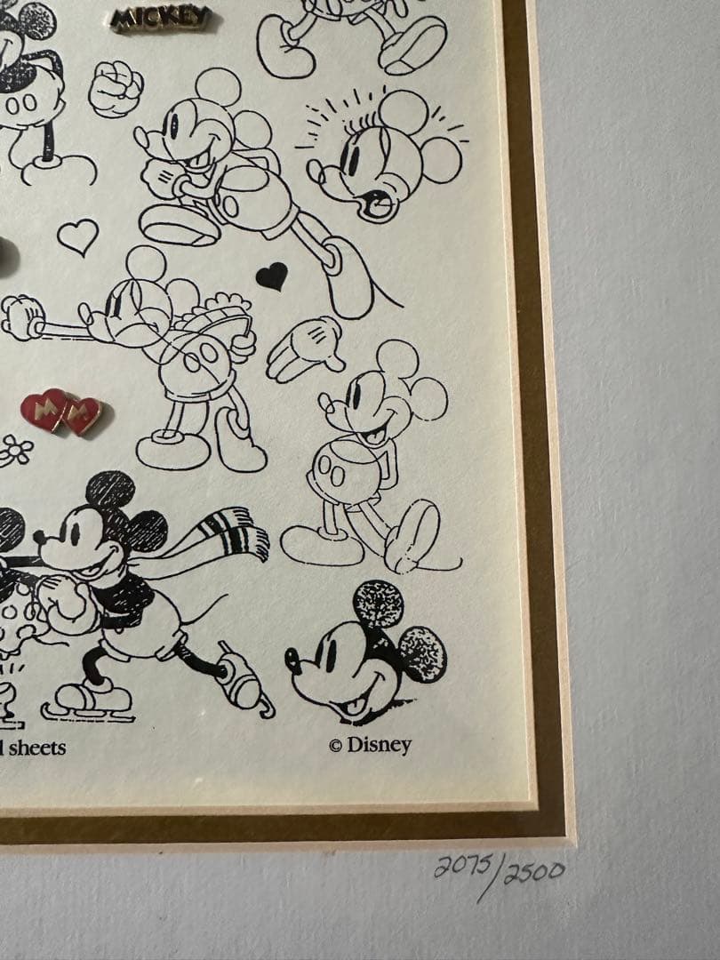 限定品ディズニー ☆ミッキー and ミニーモデルシート ピン付き