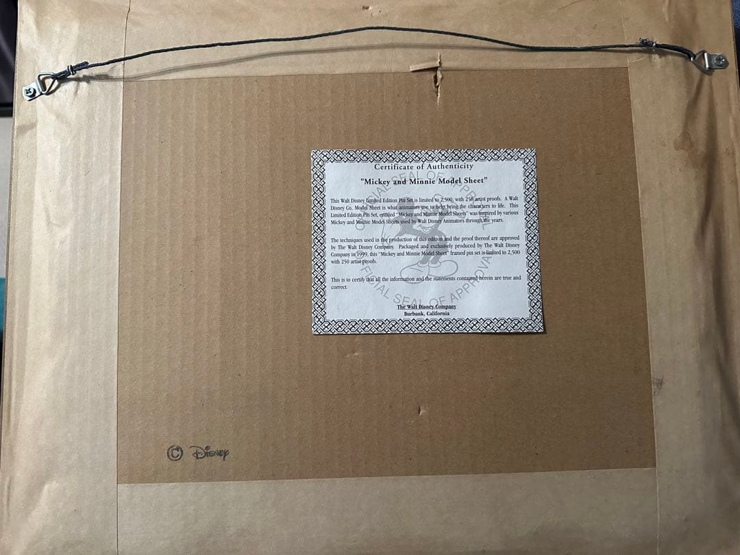 限定品ディズニー ☆ミッキー and ミニーモデルシート ピン付き