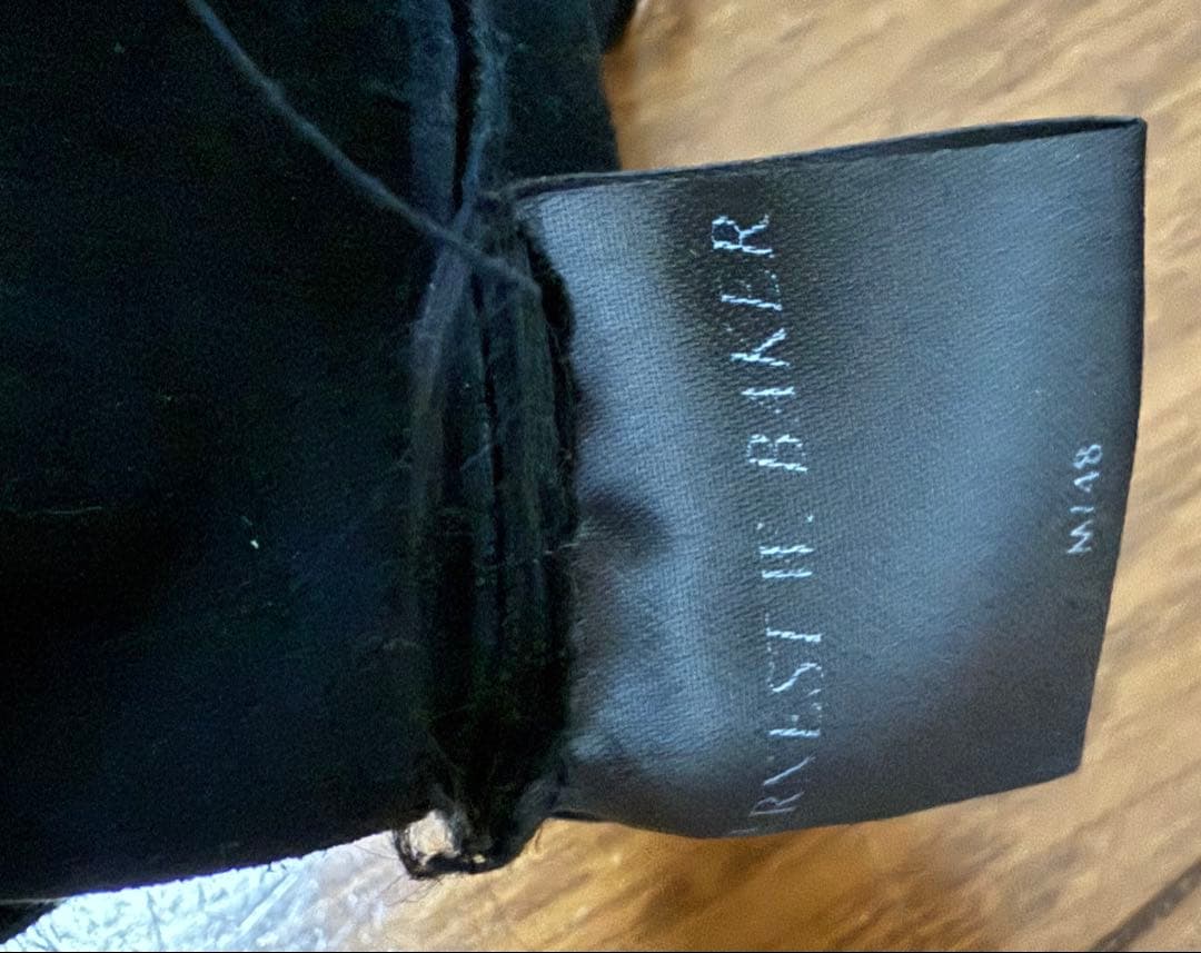 ERNEST W. BAKER ブラックスナップボタンレザーグローブ