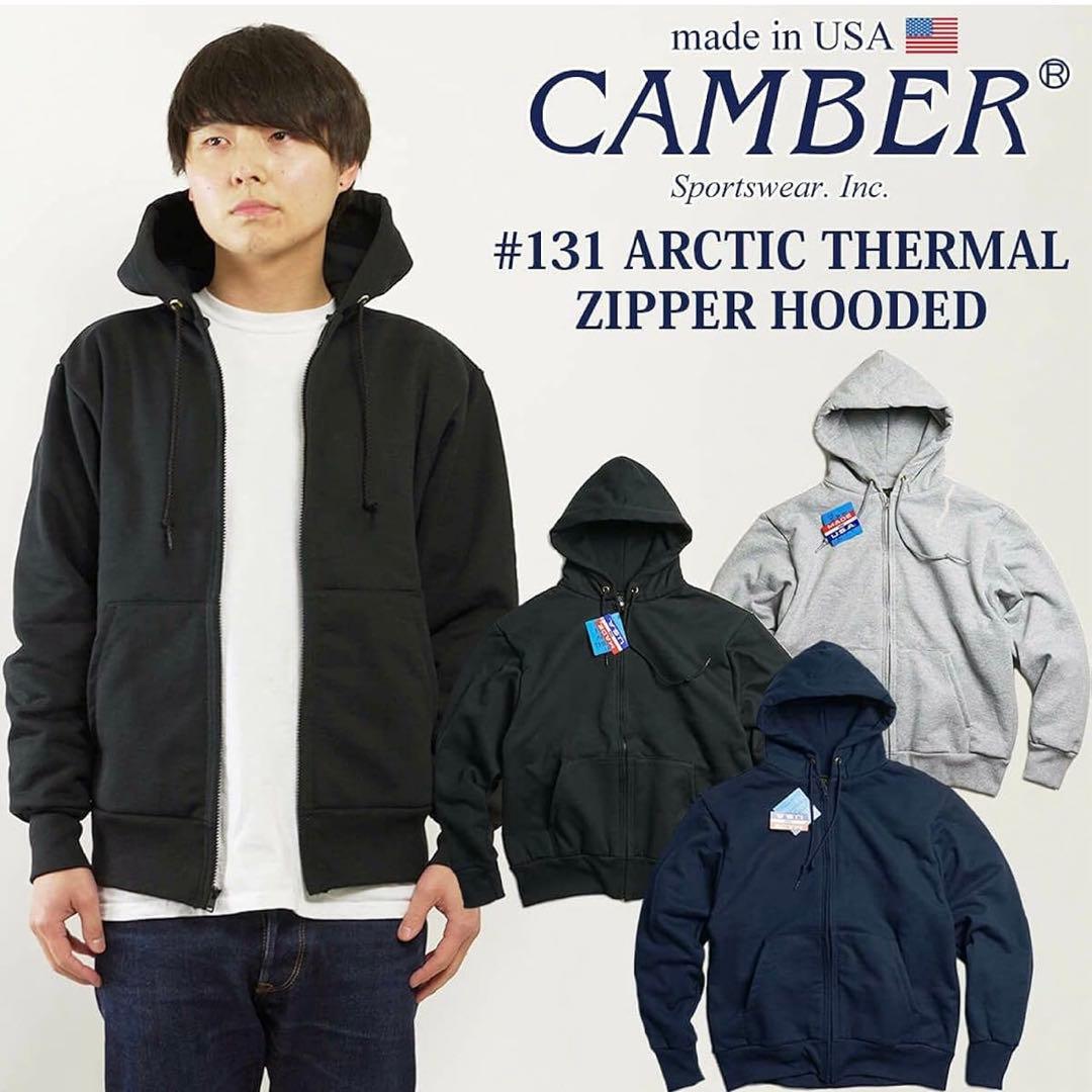 【CAMBER】ジップアップフーディ　ブラック　usa製