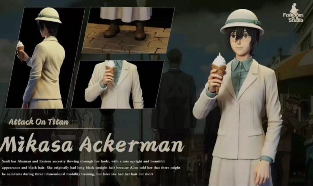 進撃の巨人 ミカサ・アッカーマン ガレージキット ガレキ スタチュー①①