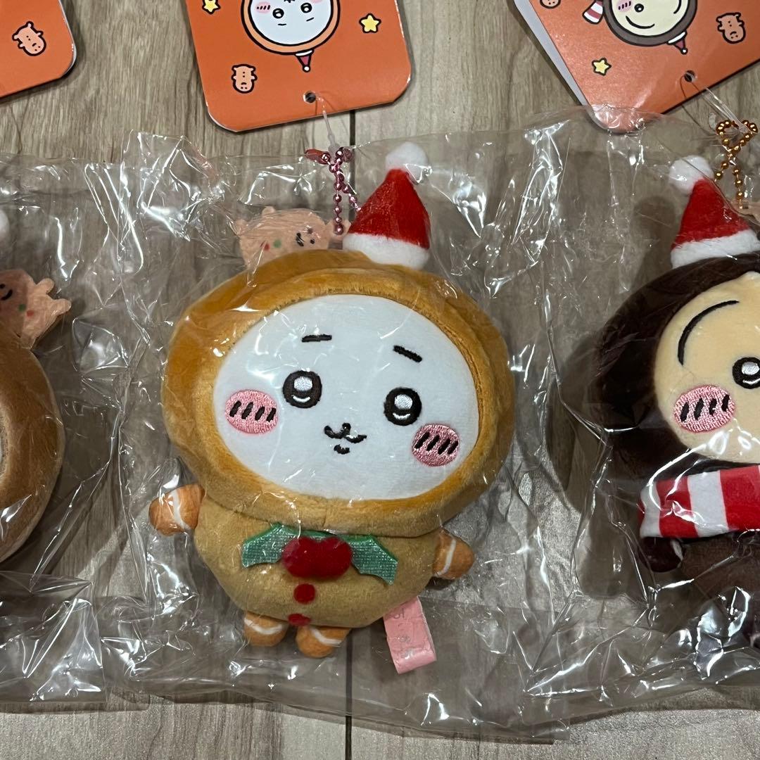 ちいかわ ジンジャーマン マスコット 3点セット ハチワレ うさぎ クリスマス