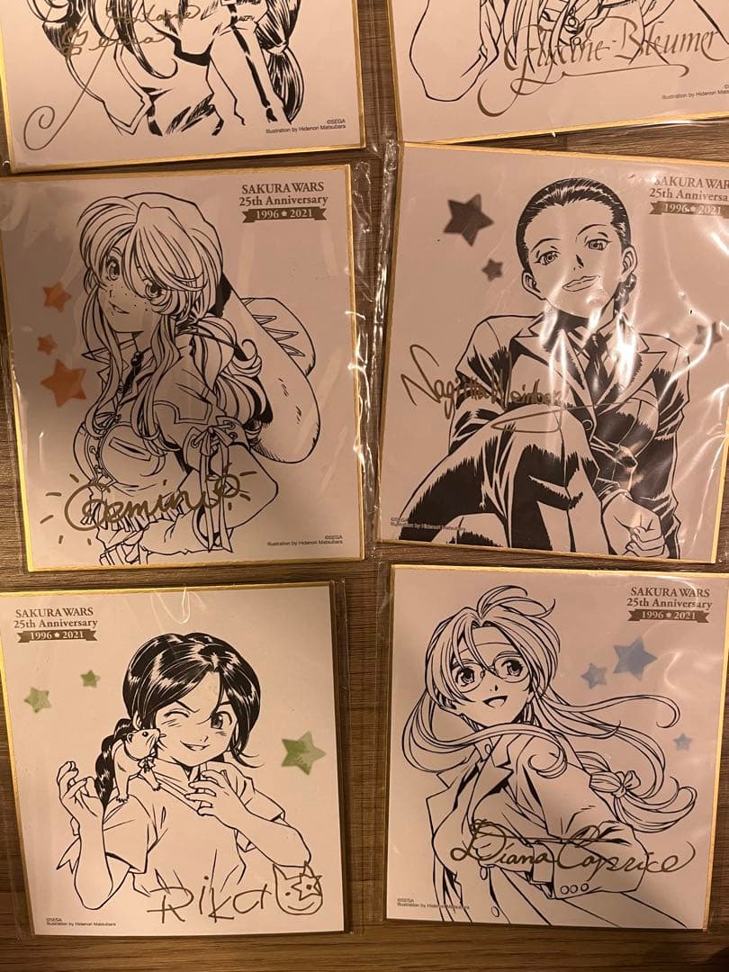 サクラ大戦　ミニ色紙コレクション25周年　16枚まとめ売り