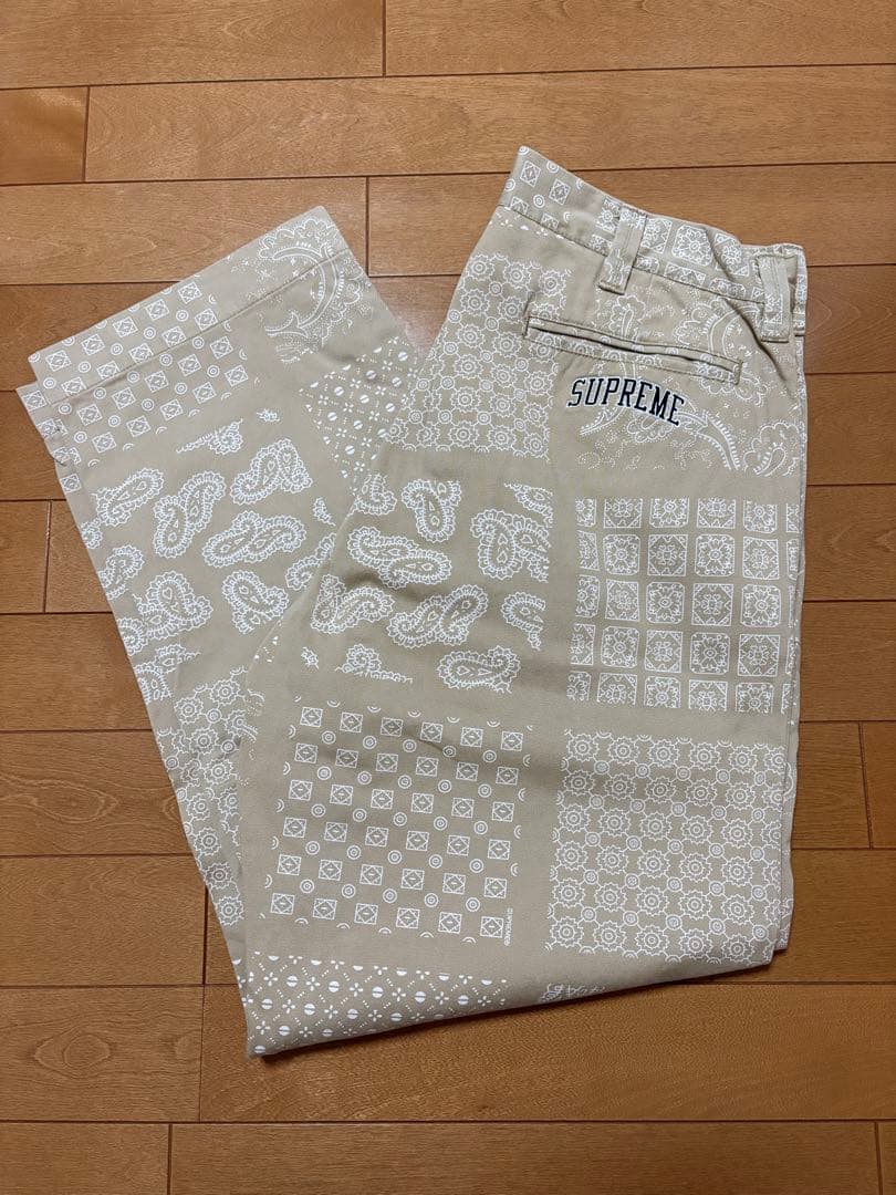 パンツ supreme Paisley Grid Chino Pant