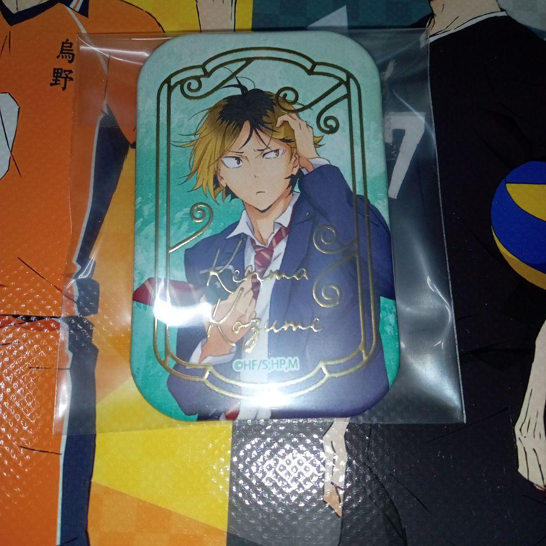 ハイキュー!! セブンネット スクエア缶バッジ 箔押し 孤爪研磨