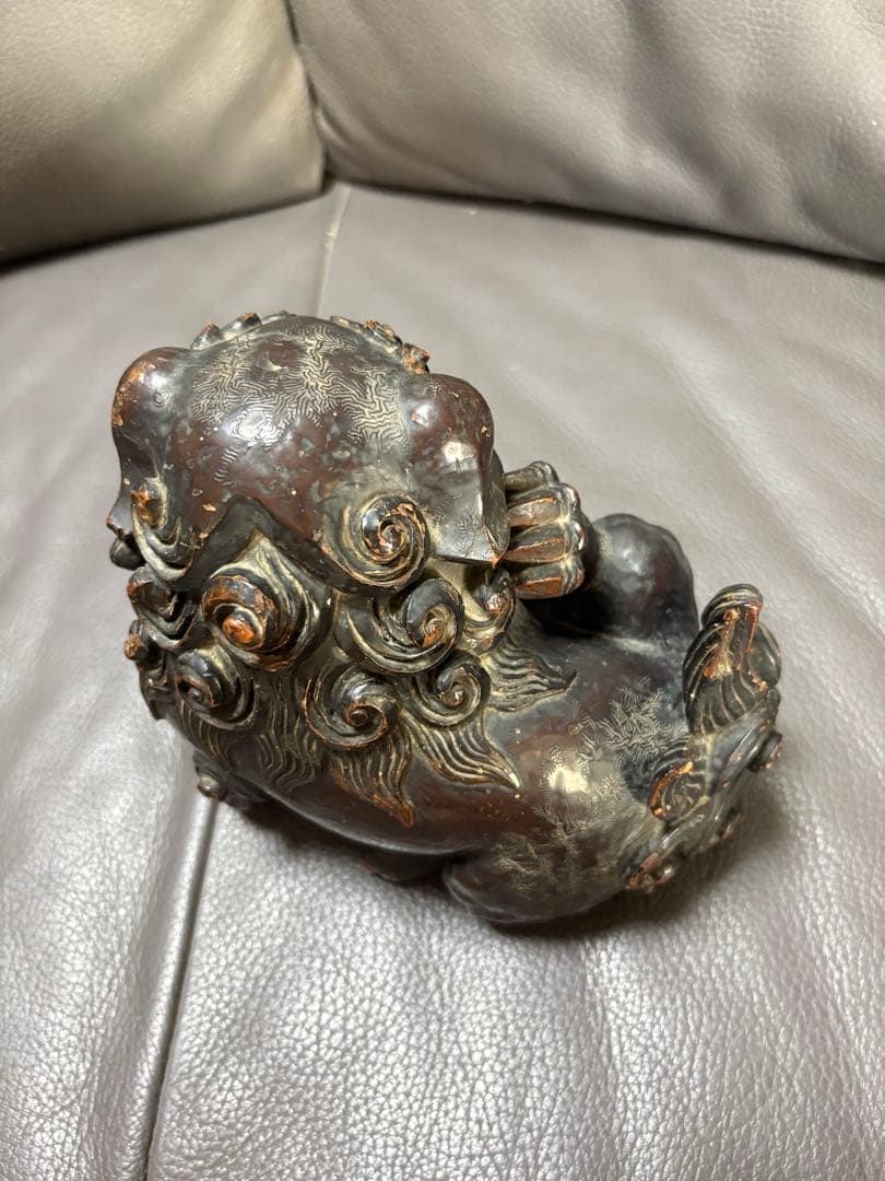 獅子　置物　オス